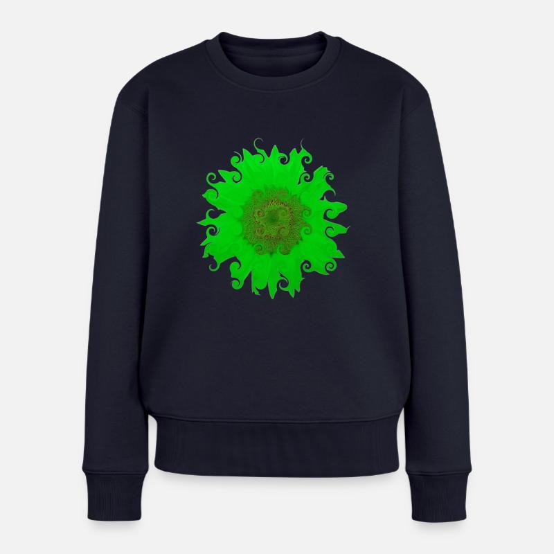 Sonnenblume - Frauen Premium Bio Pullover - Navy