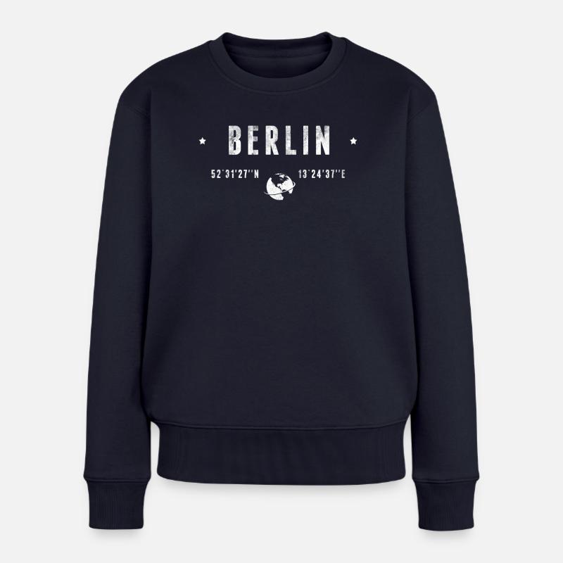 Berlin - Frauen Premium Bio Pullover - Navy