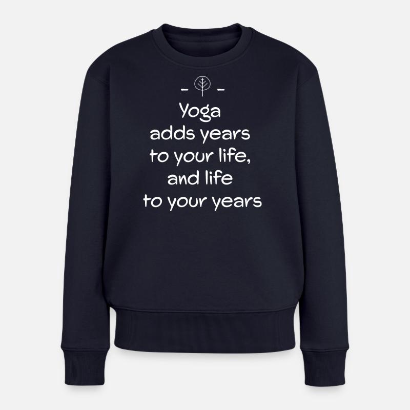 Yoga - Frauen Premium Bio Pullover - Navy