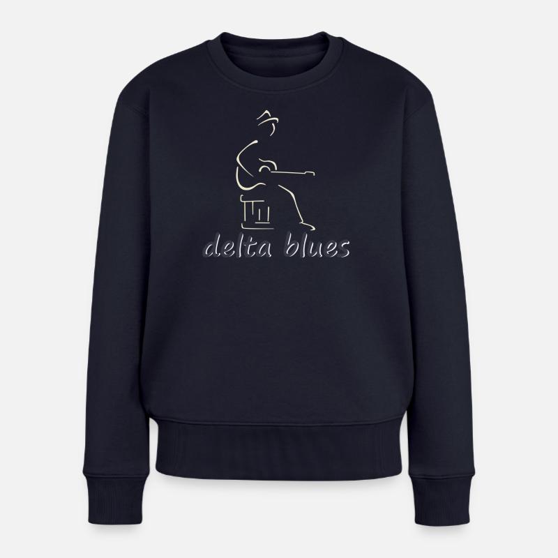 delta blues - Pull Premium bio Femme - bleu marine