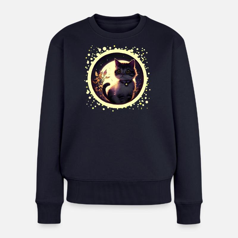 Miaou doux - Pull Premium bio Femme - bleu marine