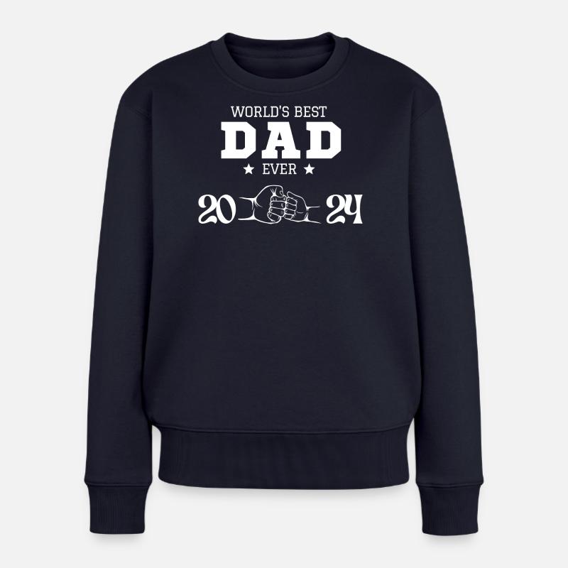world´s best dad 2024 - Frauen Premium Bio Pullover - Navy