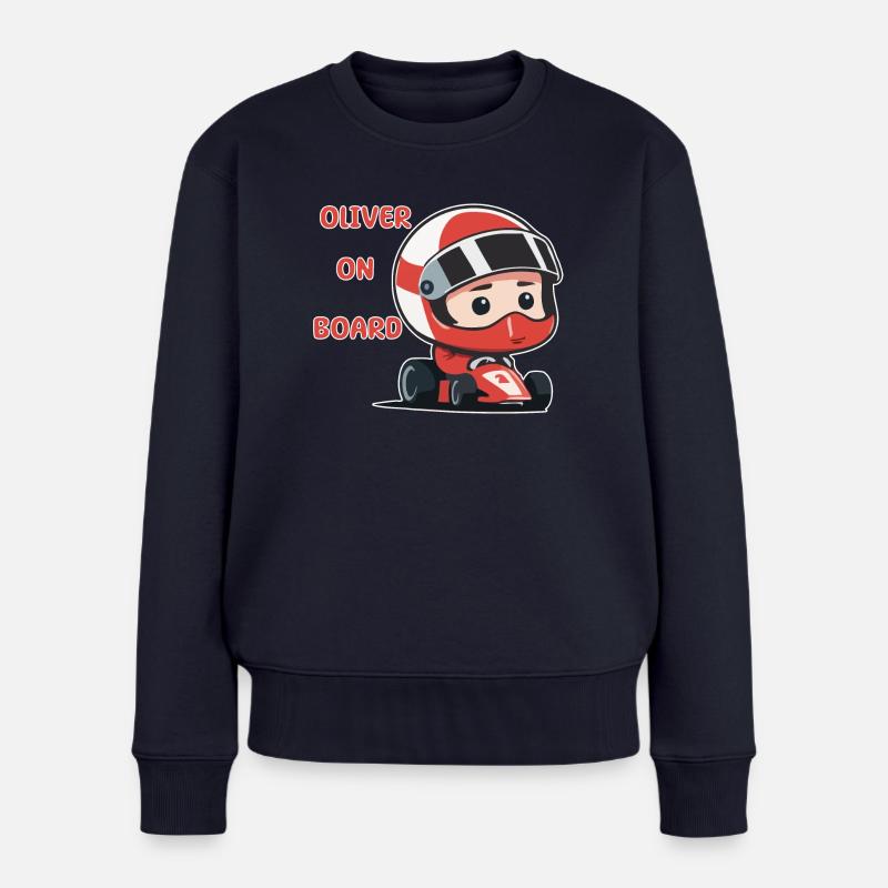 Oliver on board - Frauen Premium Bio Pullover - Navy