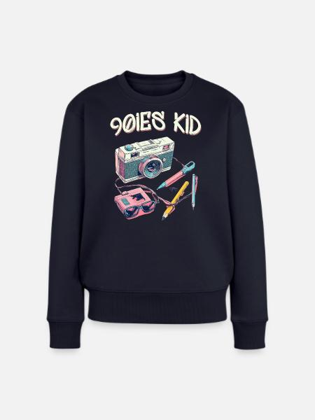 Kind der 90er Jahre - Frauen Premium Bio Pullover - Navy