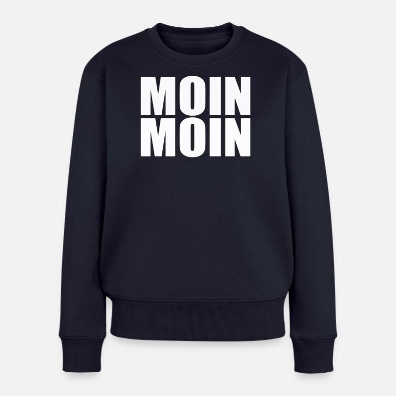 MOIN MOIN - Frauen Premium Bio Pullover - Navy