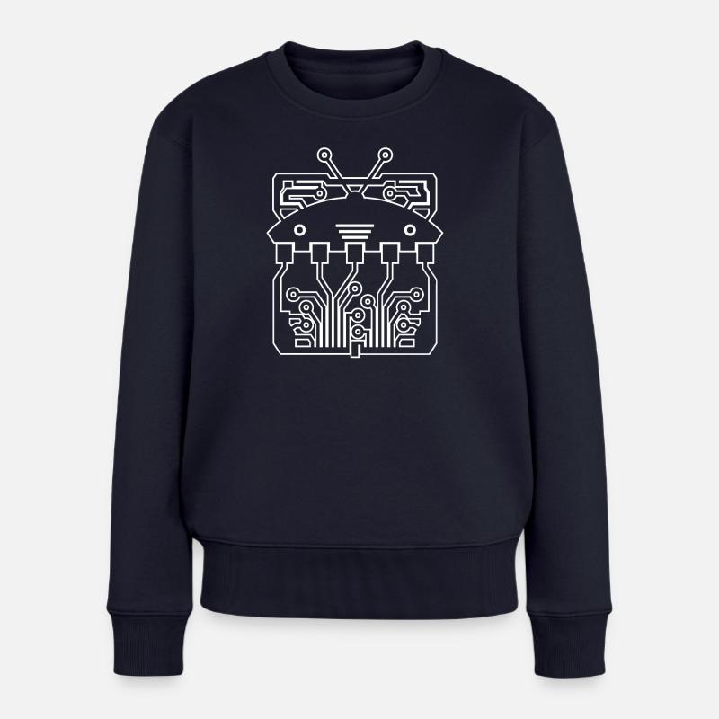 RCB-23 - plan - Pull Premium bio Femme - bleu marine