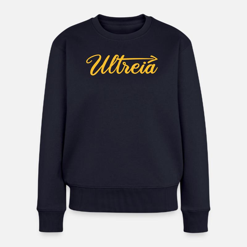 Ultreia | Flèche | Camino de Santiago | Chemin de Saint-Jacques - Pull Premium bio Femme - bleu marine