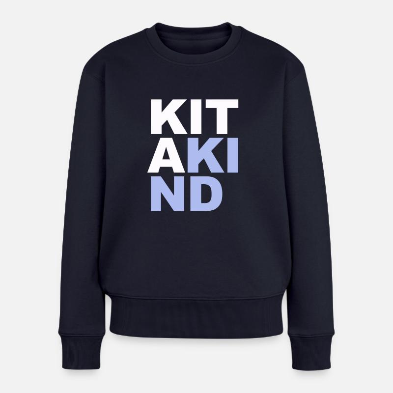 Kita Kind! - Frauen Premium Bio Pullover - Navy