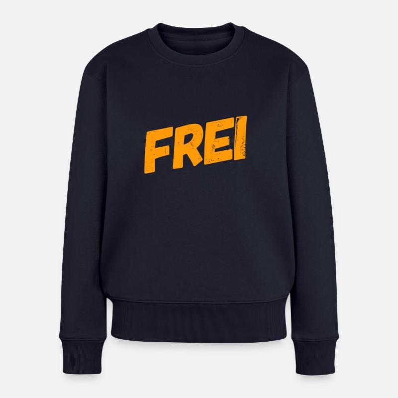 Frei - Frauen Premium Bio Pullover - Navy