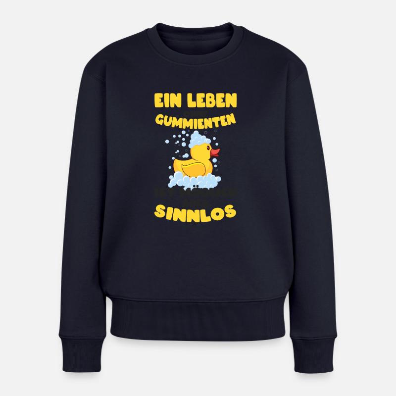 Gummiente - Frauen Premium Bio Pullover - Navy