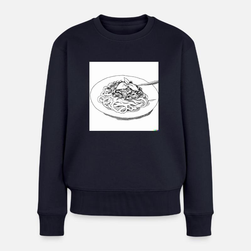 Spaghetti Bolognese - Frauen Premium Bio Pullover - Navy