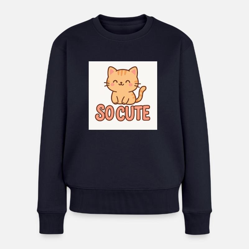 Chaton mignon - Pull Premium bio Femme - bleu marine