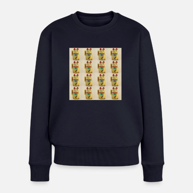 Unhappy 16 Cats - Frauen Premium Bio Pullover - Navy