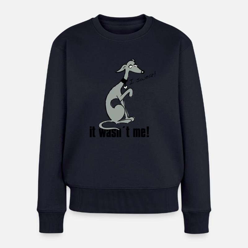 wasnt_me! - Frauen Premium Bio Pullover - Navy