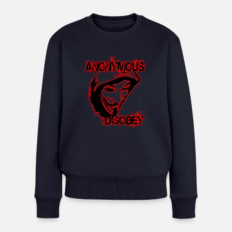 anonymous disobey - Pull Premium bio Femme - bleu marine