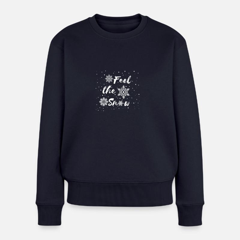 sentir la neige - Pull Premium bio Femme - bleu marine