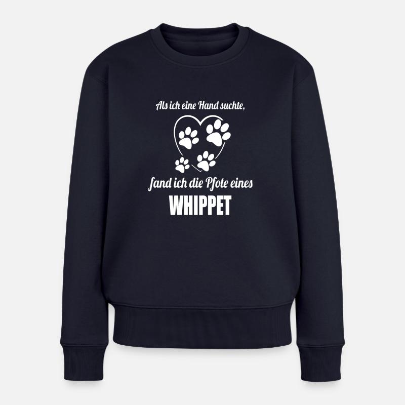 Hand & Pfote - Spruch - Whippet - Frauen Premium Bio Pullover - Navy