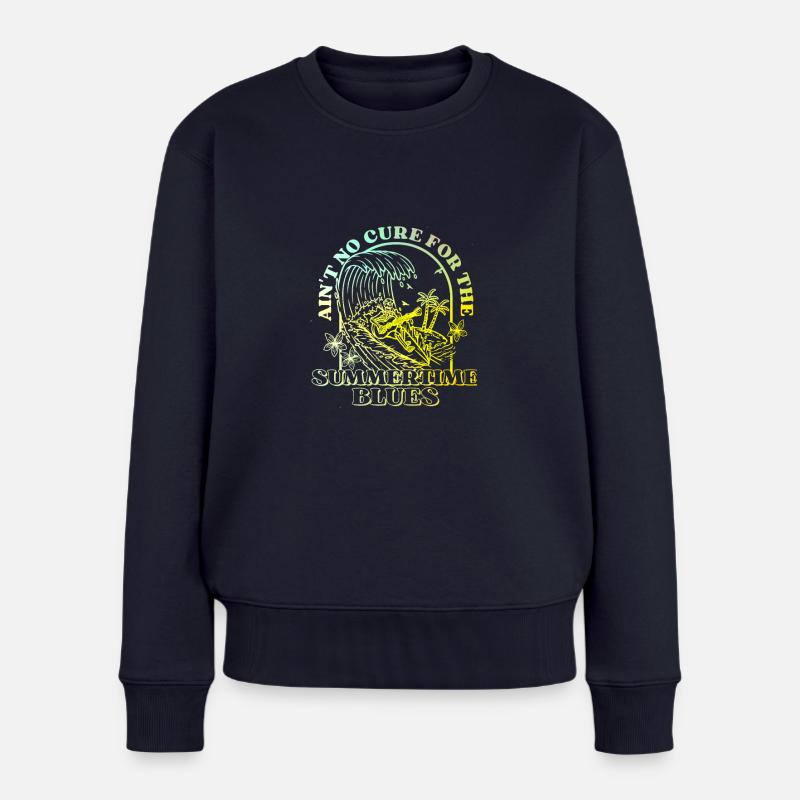 Ain't No Cure For The SummerTime Blues - Frauen Premium Bio Pullover - Navy