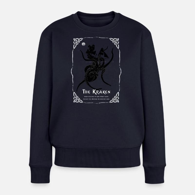 Le Kraken - Pull Premium bio Femme - bleu marine
