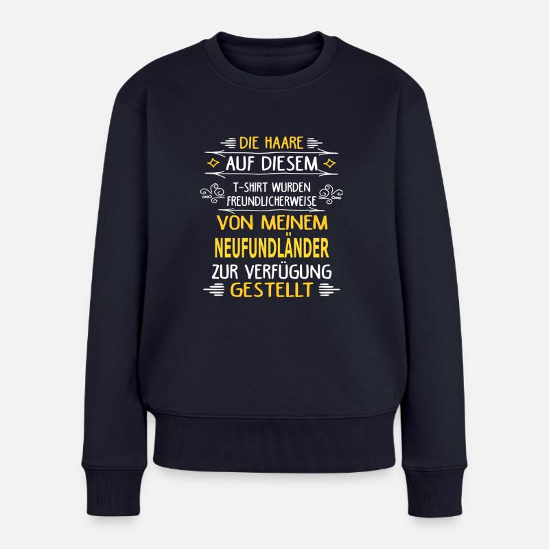 NEUFUNDLÄNDER - Frauen Premium Bio Pullover - Navy