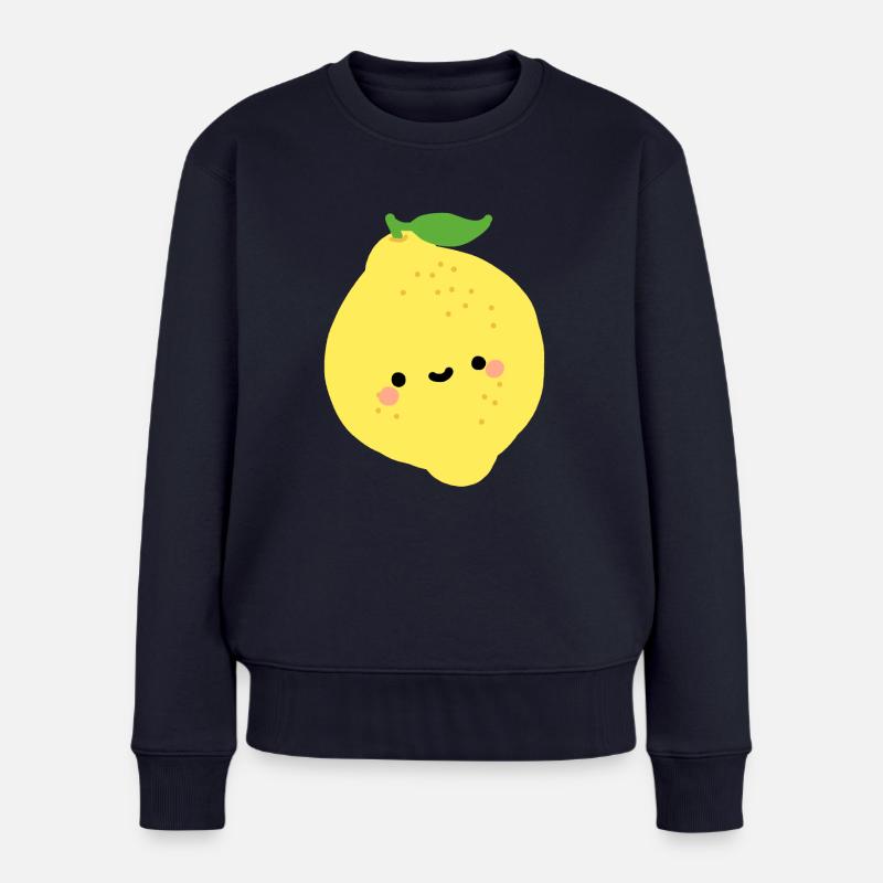 lemon - Frauen Premium Bio Pullover - Navy