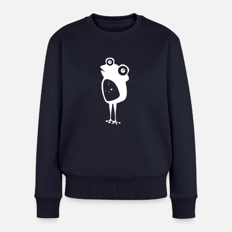 frosch - Frauen Premium Bio Pullover - Navy