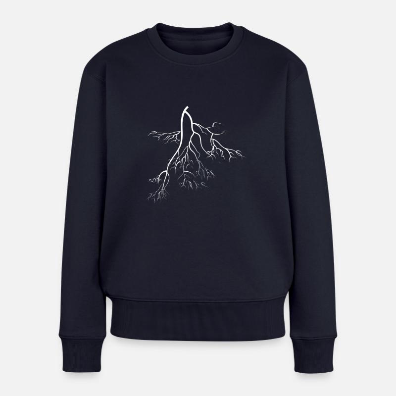 root - Women's Premium Organic Jumper - navy