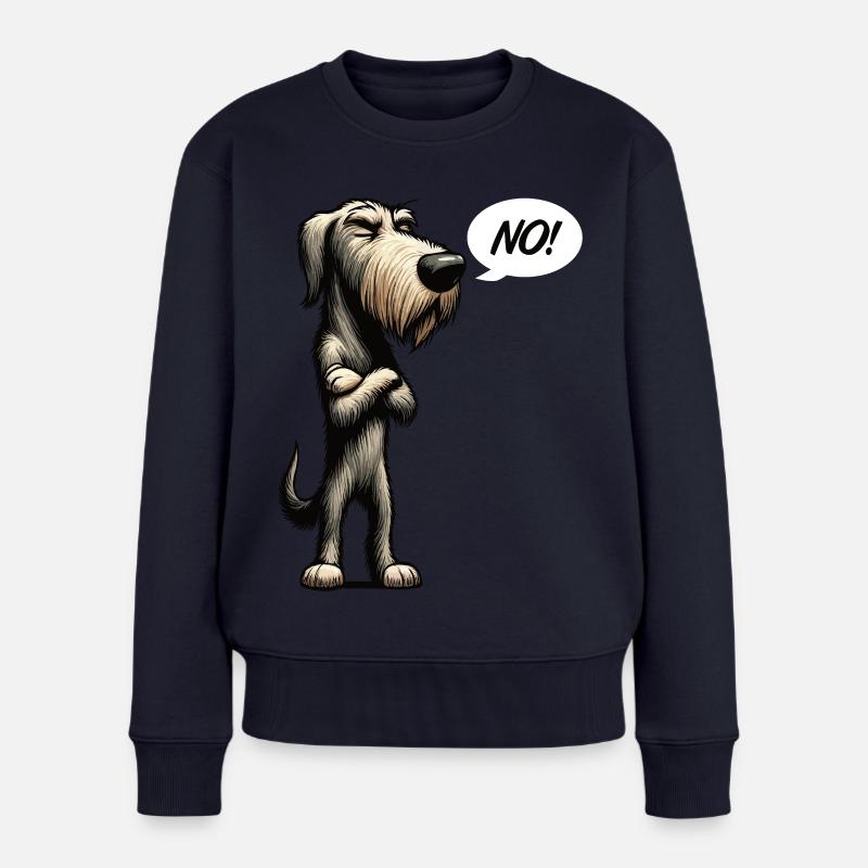 No Irischer Wolfshund Wolfshundbesitzer Wolfshunde - Frauen Premium Bio Pullover - Navy