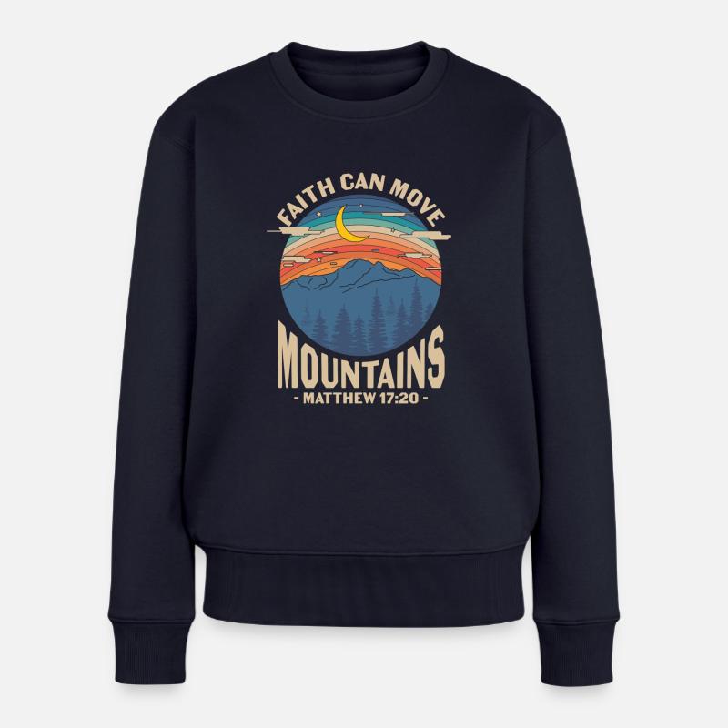 Christliche Sprüche - Frauen Premium Bio Pullover - Navy