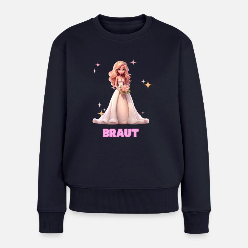 Braut - Frauen Premium Bio Pullover - Navy