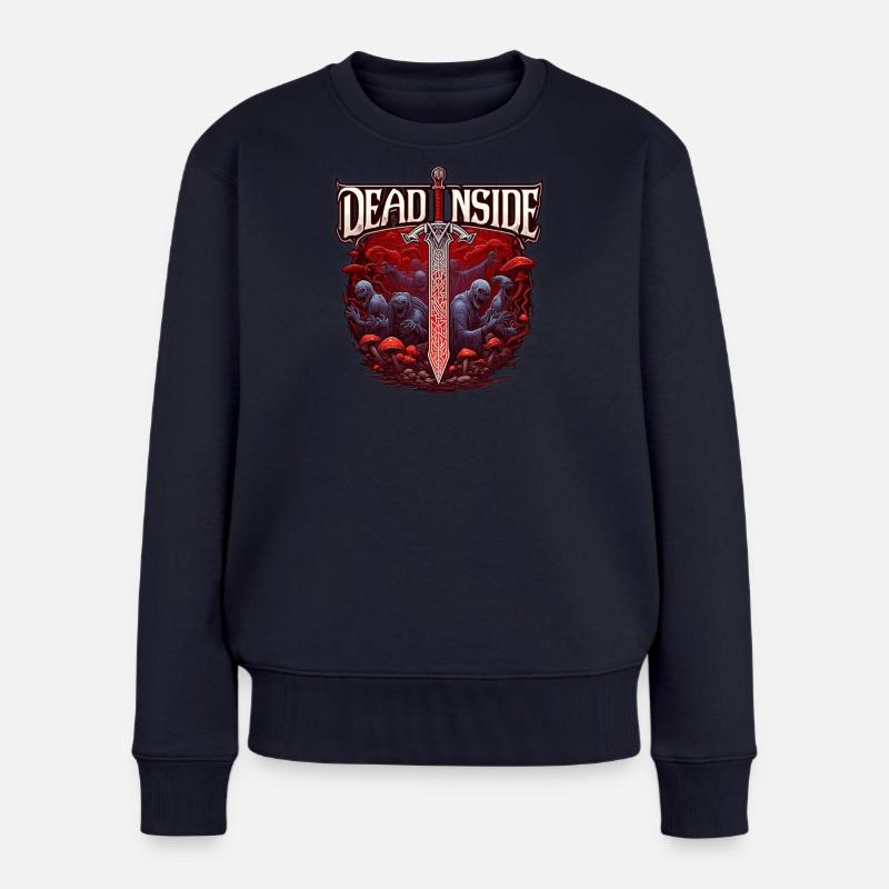Saga d’horreur et de science-fiction avec épée - Pull Premium bio Femme - bleu marine