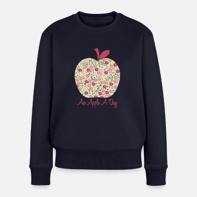 rosa liberty Apfel - Frauen Premium Bio Pullover - Navy