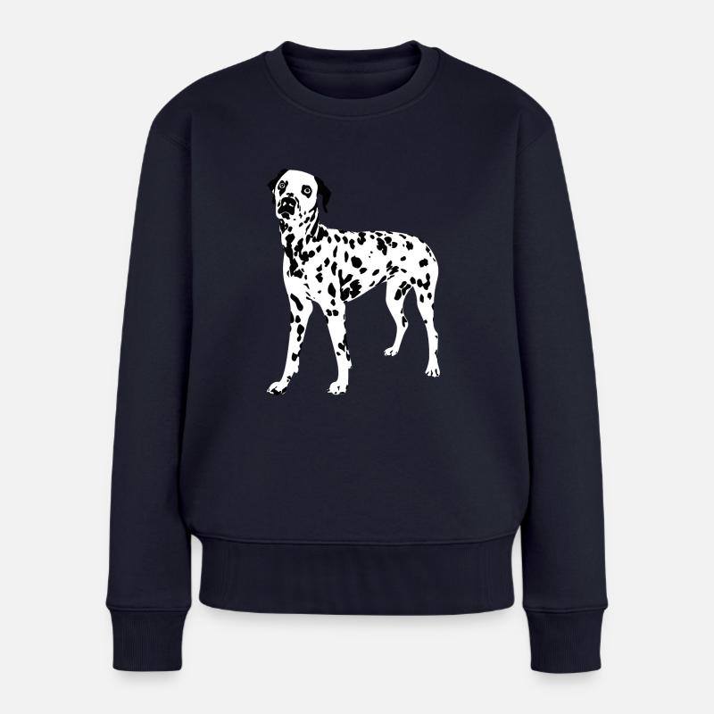 Dalmatiner - Frauen Premium Bio Pullover - Navy