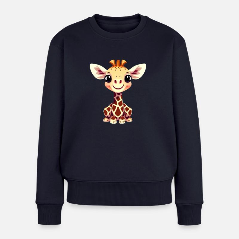 Giraffe - Frauen Premium Bio Pullover - Navy