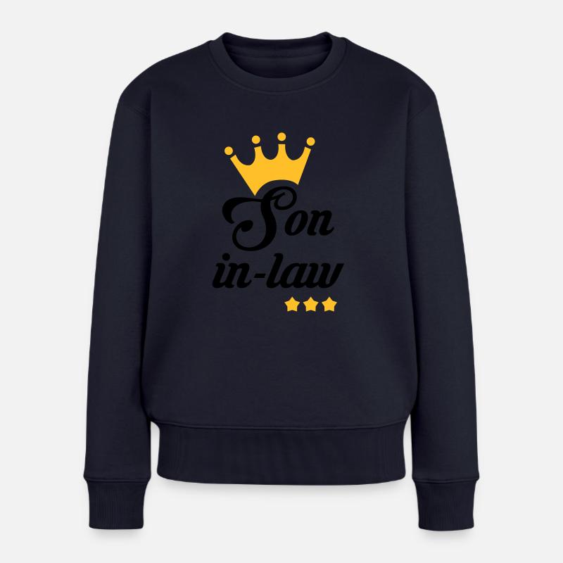 Schwiegervater Schwiegermutter Tochter Sohn - Frauen Premium Bio Pullover - Navy