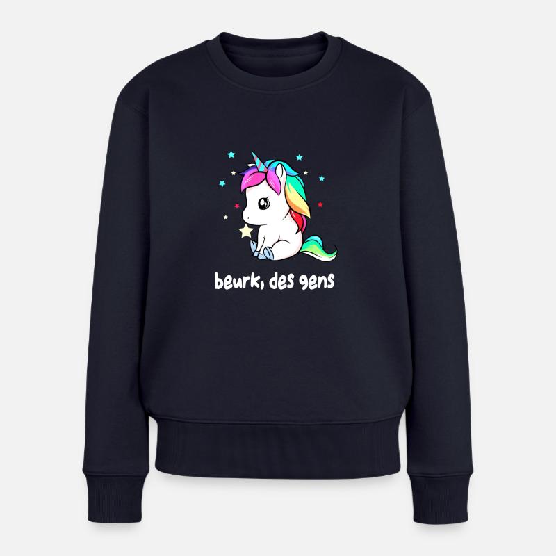 Beurk des gens - Pull Premium bio Femme - bleu marine