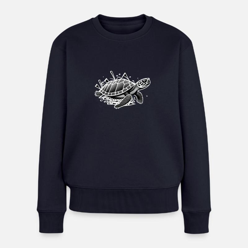 Geo_Schildkröte_3 - Pull Premium bio Femme - bleu marine