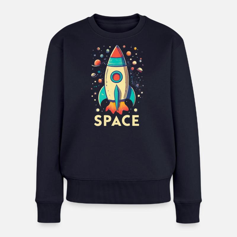 Rackete - Frauen Premium Bio Pullover - Navy