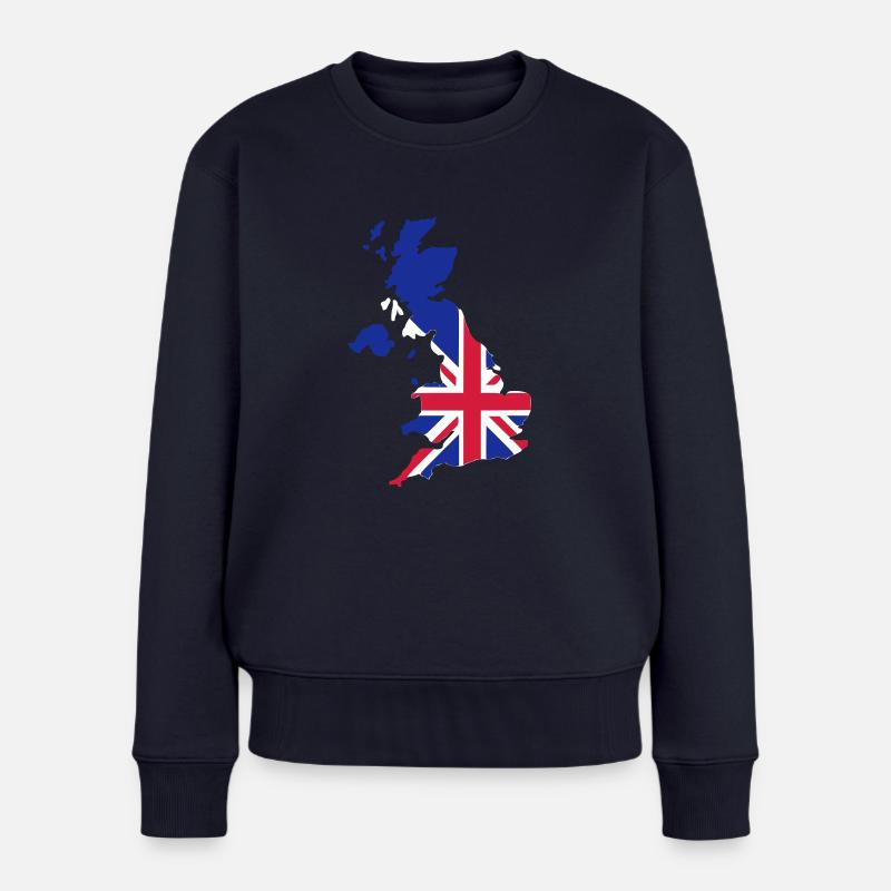 UK - Great Britain - Pull Premium bio Femme - bleu marine