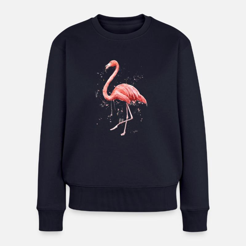 Flamingo - Frauen Premium Bio Pullover - Navy