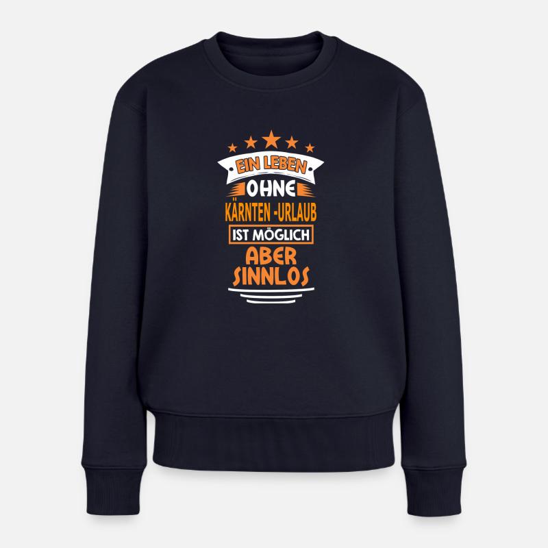 KÄRNTEN -URLAUB - Frauen Premium Bio Pullover - Navy