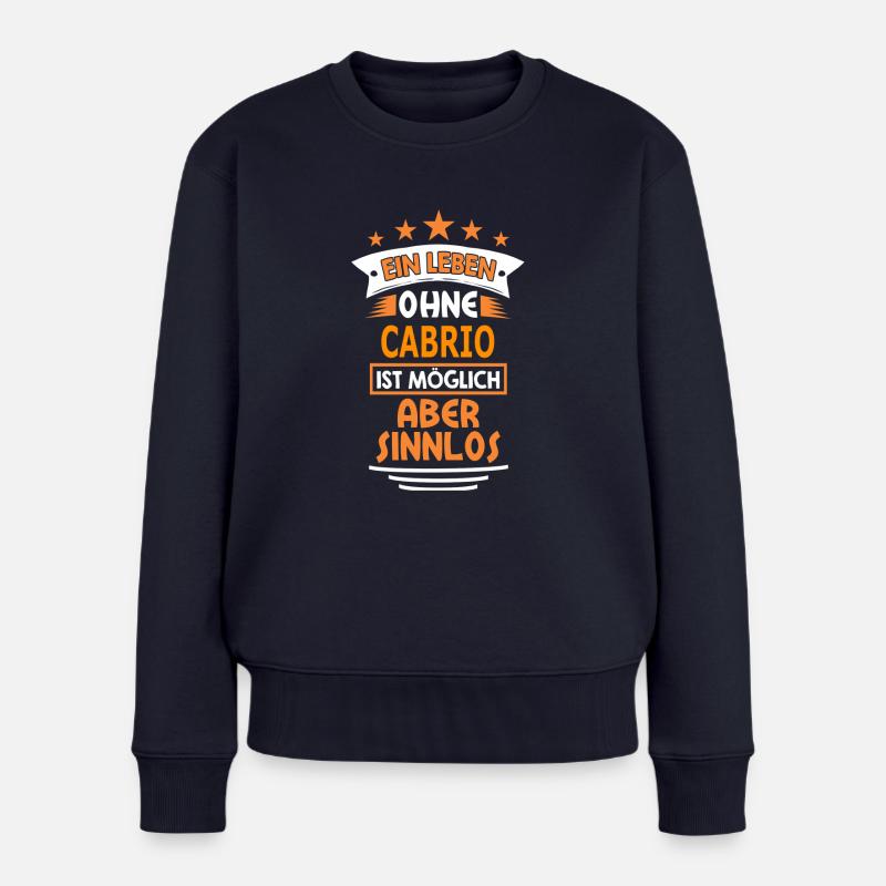 cabrio - Frauen Premium Bio Pullover - Navy