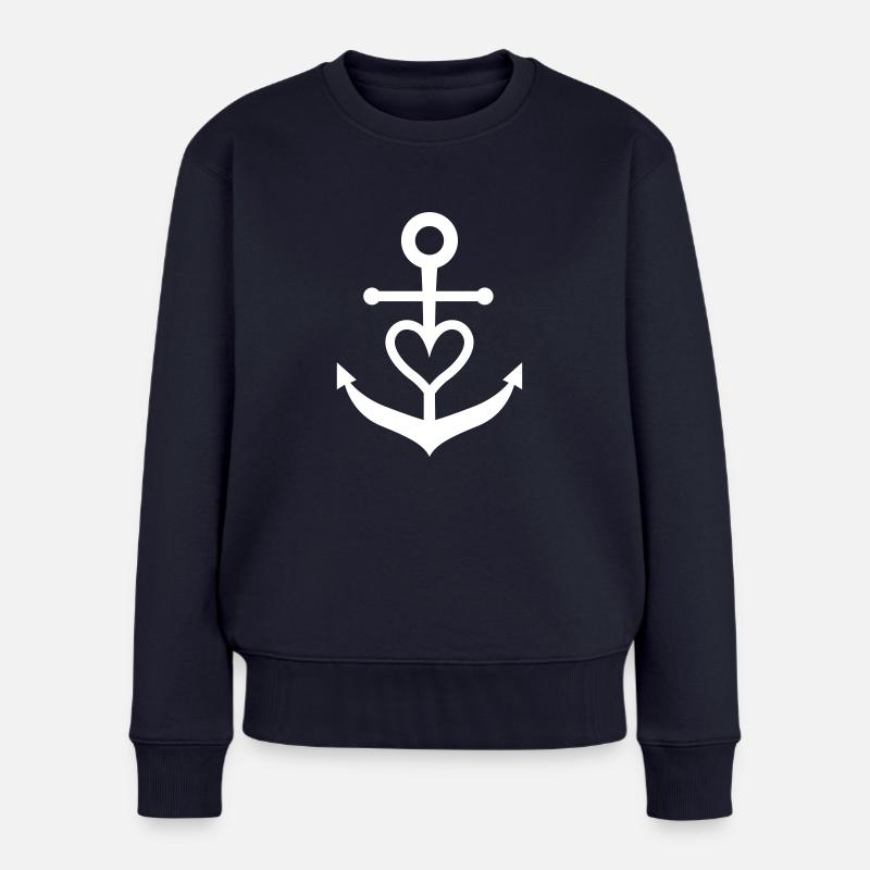 Glaube Liebe Hoffnung - Frauen Premium Bio Pullover - Navy