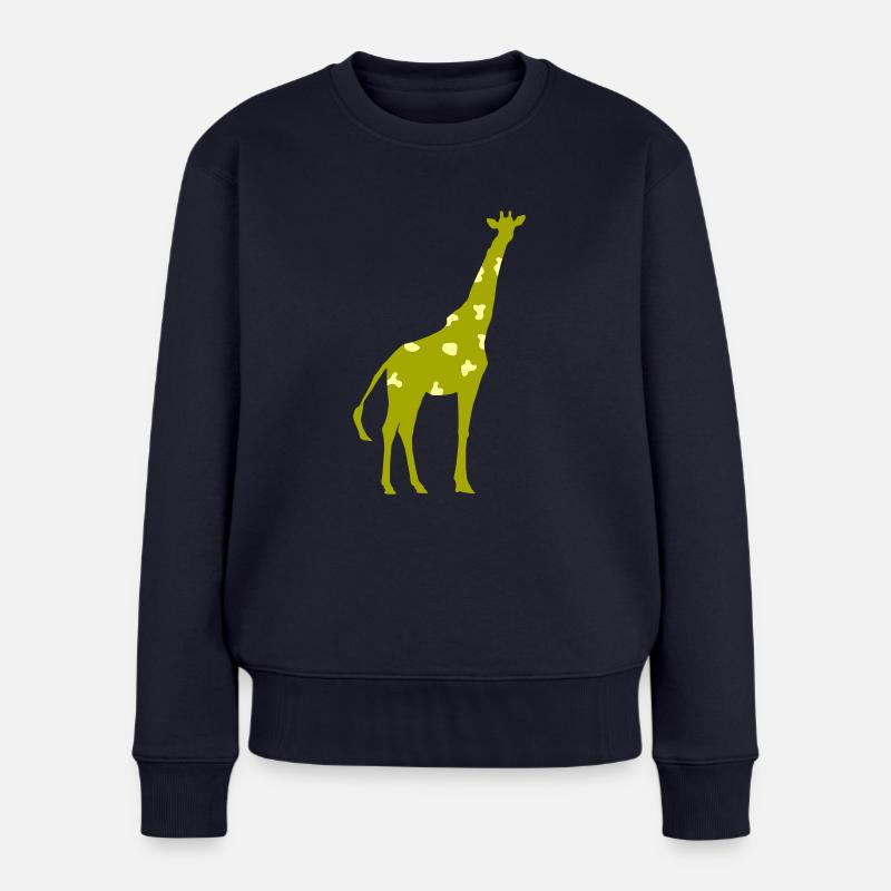 Giraffe - Frauen Premium Bio Pullover - Navy