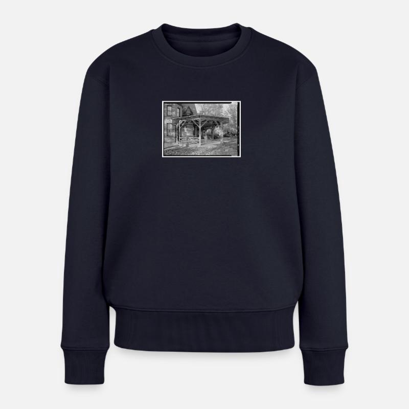 Mark Twain Haus Habs 33 - Frauen Premium Bio Pullover - Navy
