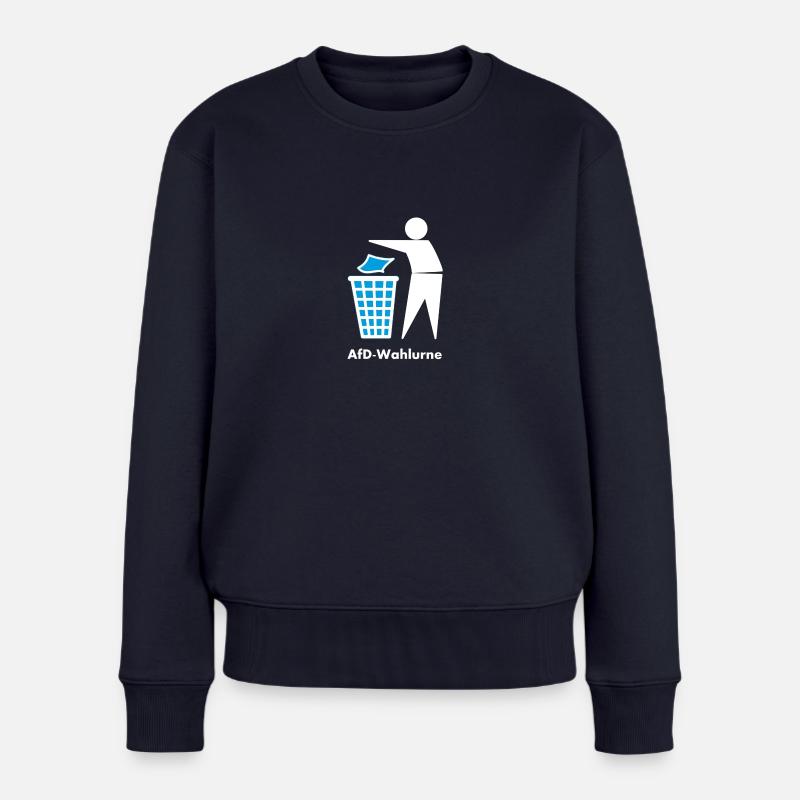 Afd Wahlurne - Frauen Premium Bio Pullover - Navy