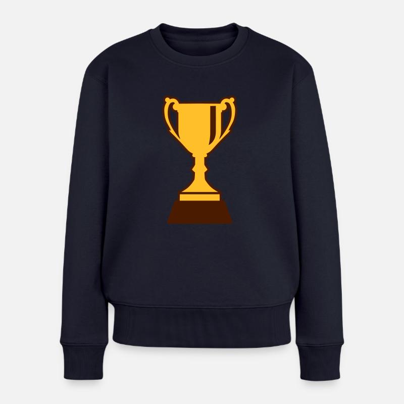 Pokal - Frauen Premium Bio Pullover - Navy