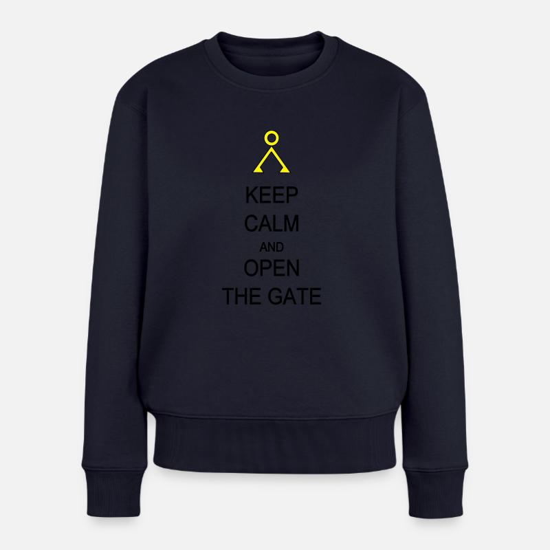 Öffnen Sie das Tor - Frauen Premium Bio Pullover - Navy