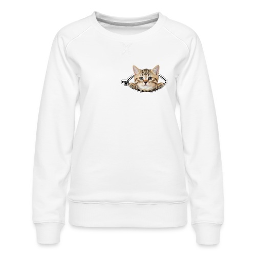 Vorschau: cat zipper pocket - Frauen Premium Pullover