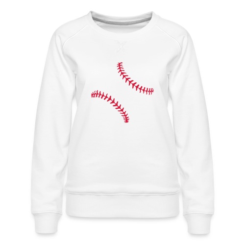 Realistic Baseball Seams - Women's Premium Sweatshirt